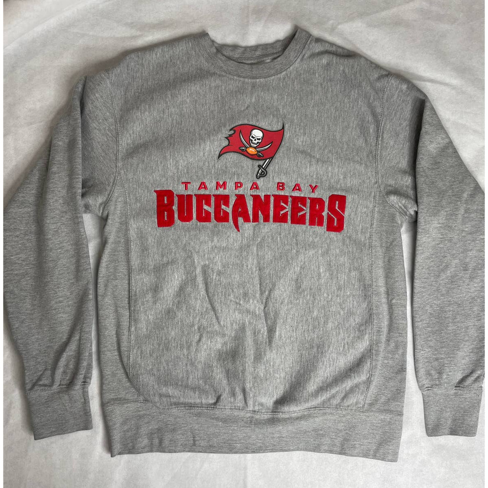 NFL Team Apparel Tampa Bay Buccaneers Primary Logo Grey Sweatshirt
